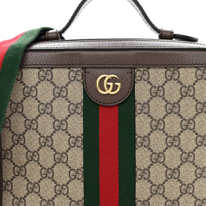 Gucci GG Supreme Monogram Web Small Ophidia Top Handle Shoulder Bag Brown 7 of 12