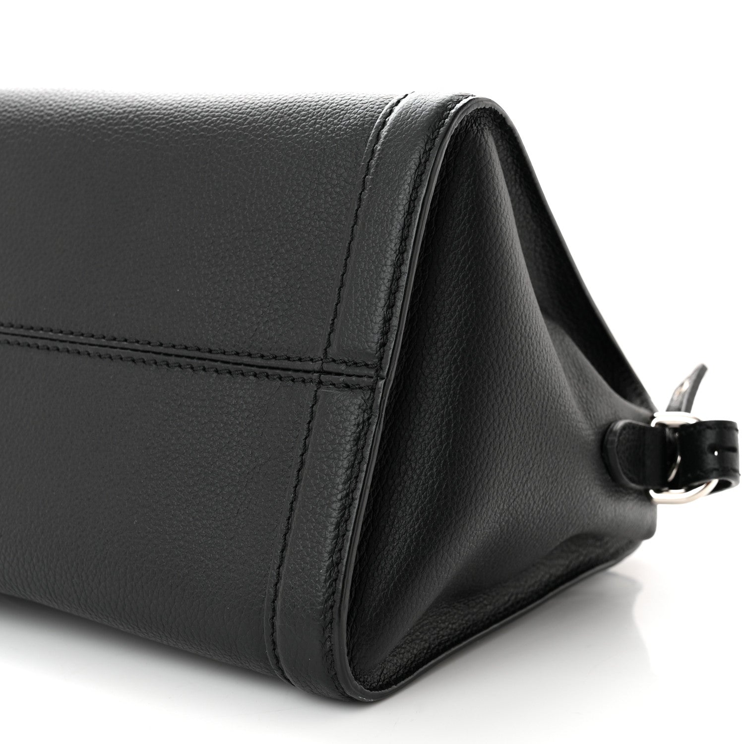 Alexander McQueen Pebbled Calfskin Small Skull Padlock Zip Around Tote Black 10 of 11