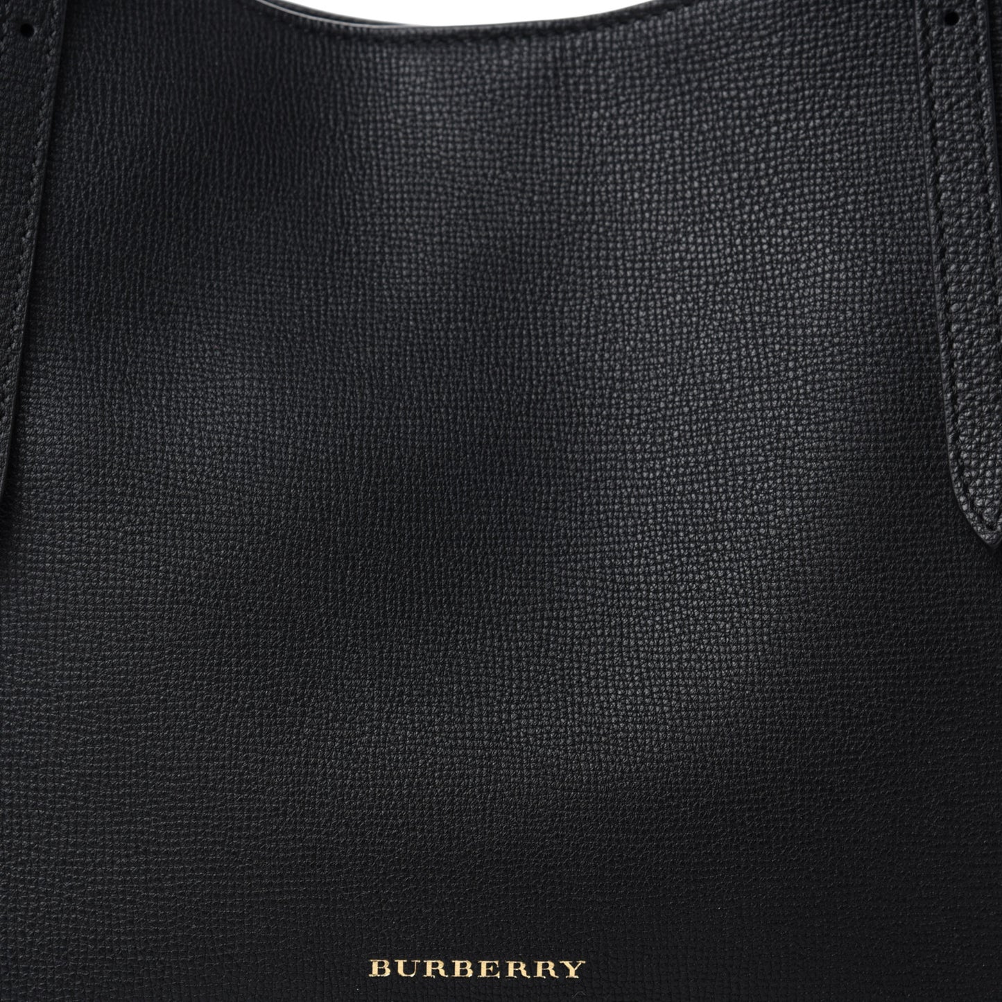 Grainy Calfskin House Check Small Canterbury Black
