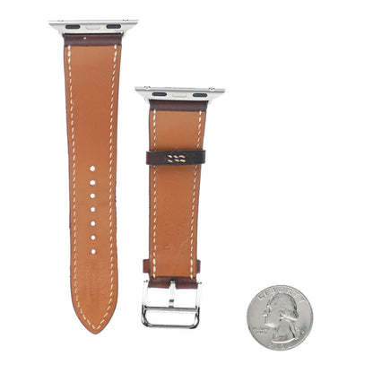Hermes Barenia 38mm Apple Watch Single Tour Band Fauve 2 of 4