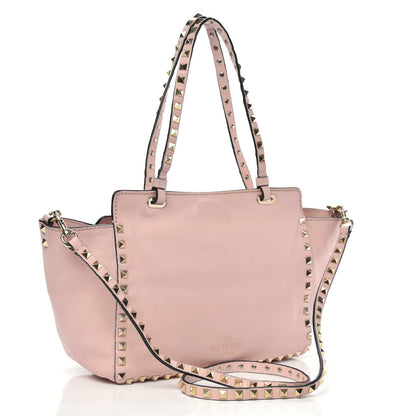 Valentino Garavani Vitello Small Rockstud Tote Pink 4 of 14