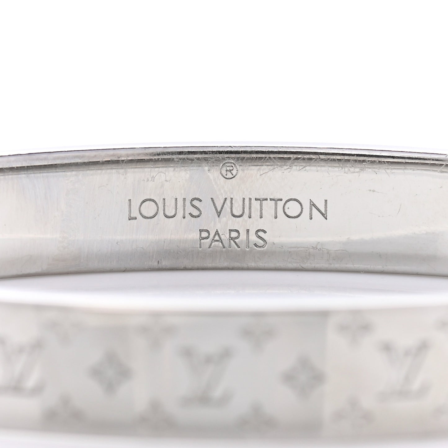 Brass Palladium Plated Nanogram Cuff M Silver