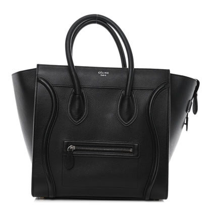 Celine Drummed Calfskin Mini Luggage Black 1 of 10