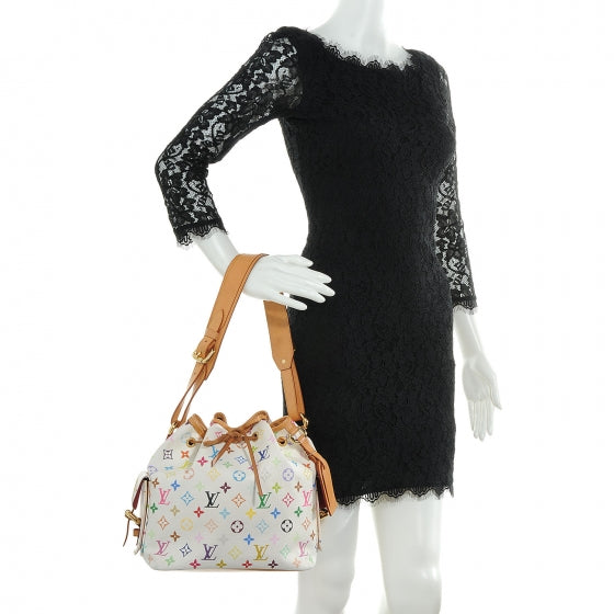 Louis Vuitton Monogram Multicolor Petit Noe White 2 of 8