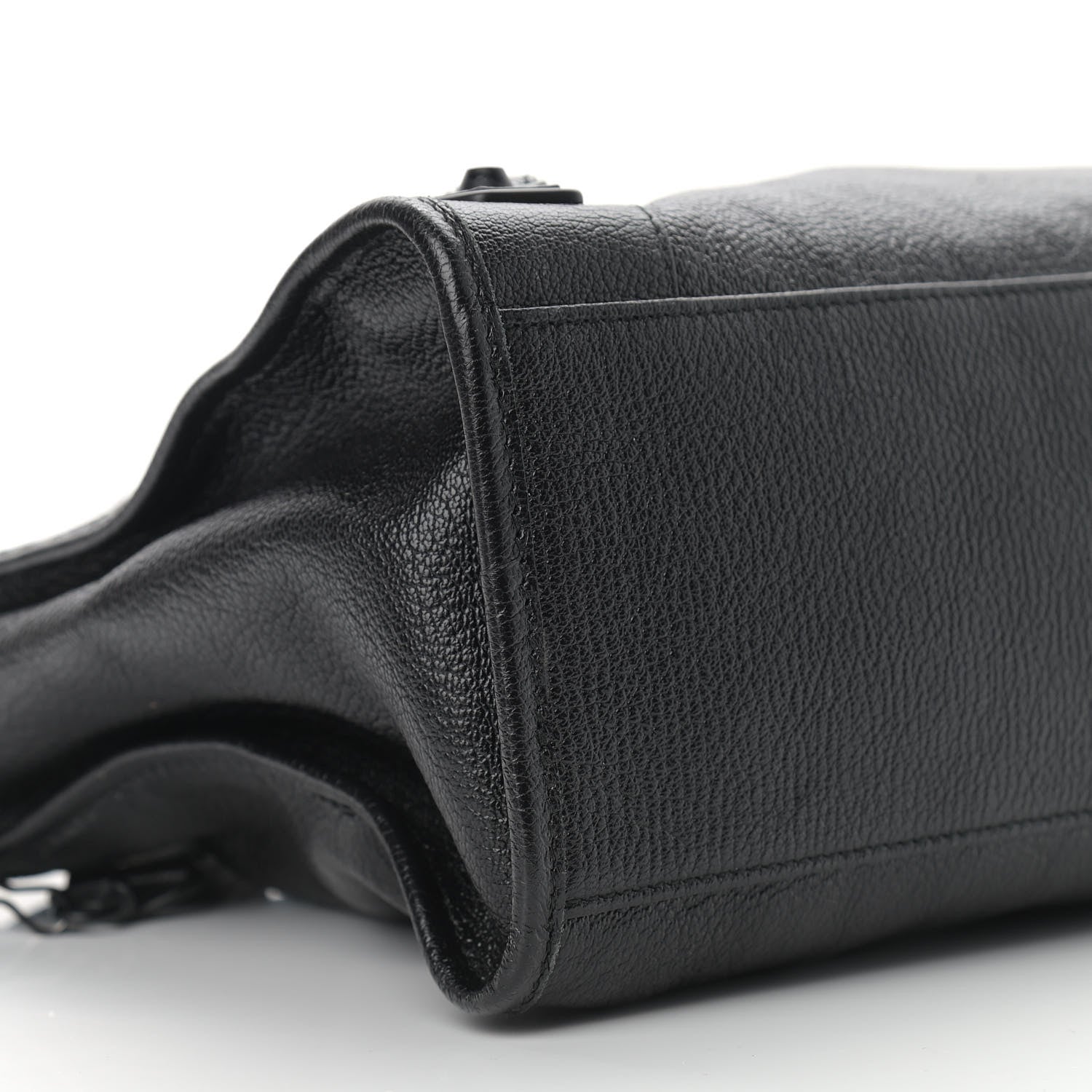 Balenciaga Shiny Grained Goatskin Black Metallic Edge City Black 8 of 9