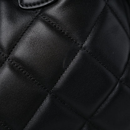 Chanel Lambskin Quilted CC Dweller Drawstring Tote Black 12 of 13
