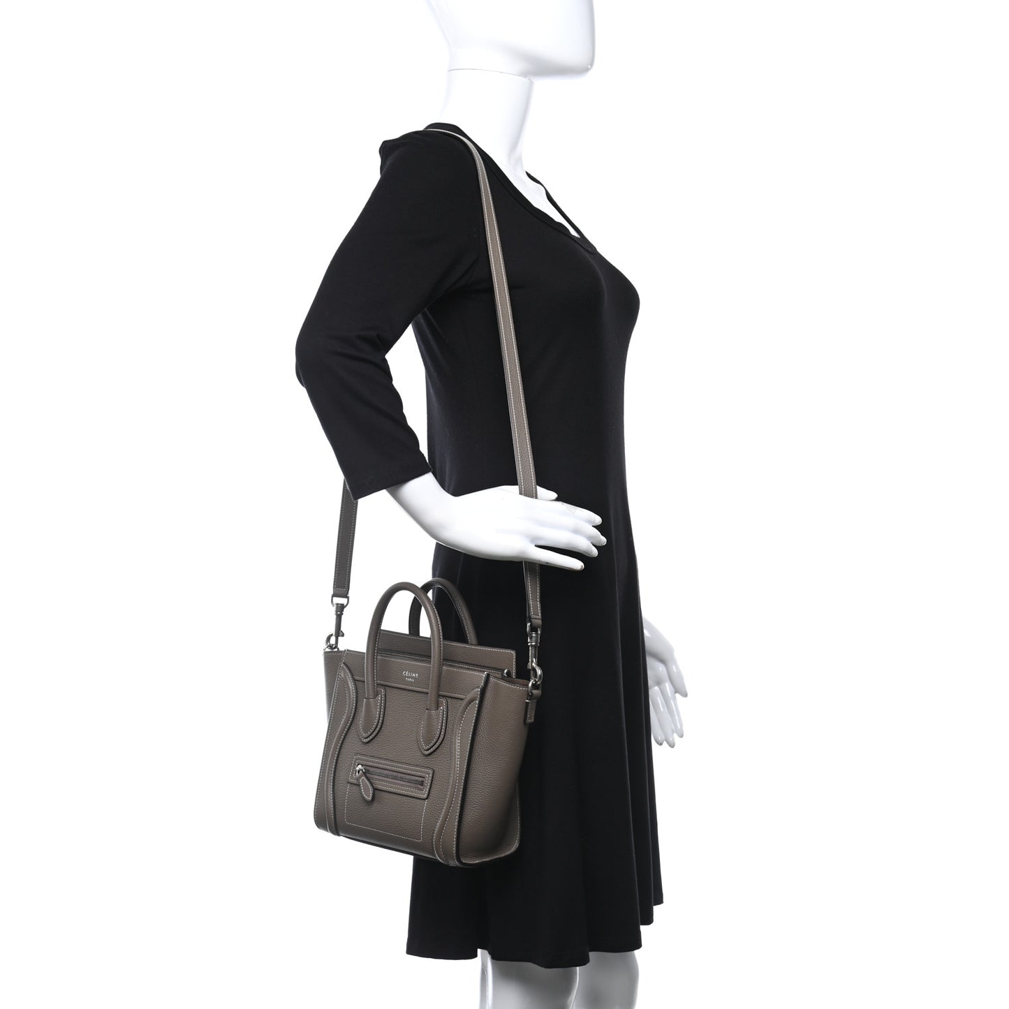 Drummed Calfskin Nano Luggage Souris