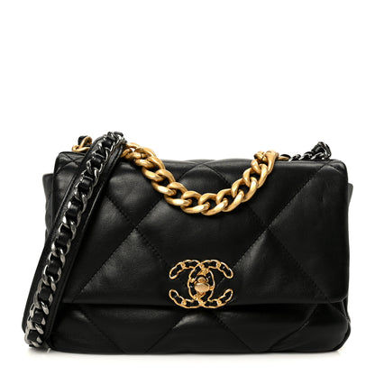 Chanel Lambskin Quilted Medium Chanel 19 Flap Black 1 of 10