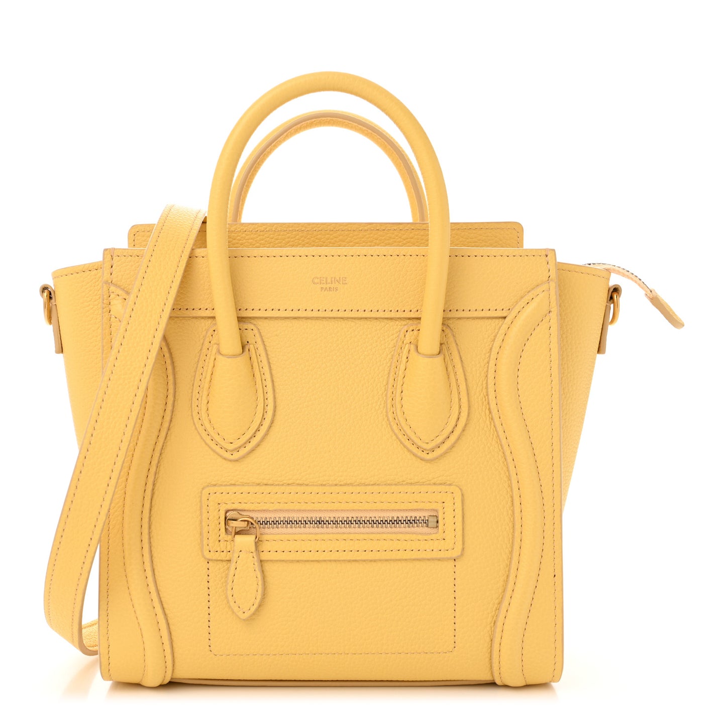 Drummed Calfskin Nano Luggage Pollen