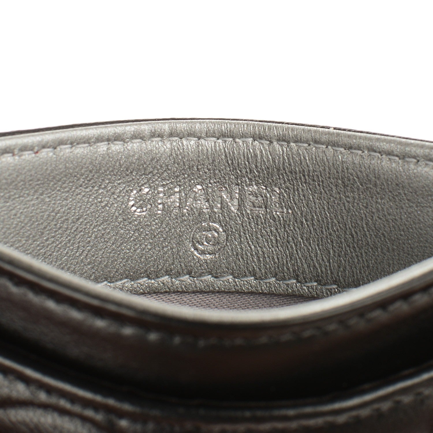 Chanel Lambskin Camellia Embossed Card Holder Black 6 of 8