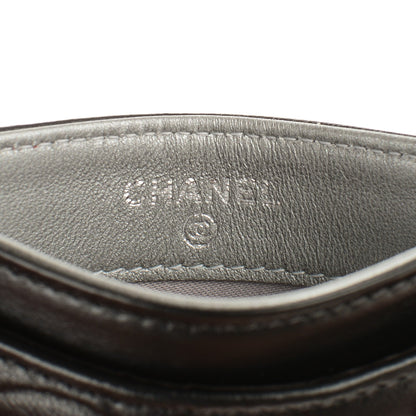 Chanel Lambskin Camellia Embossed Card Holder Black 6 of 8