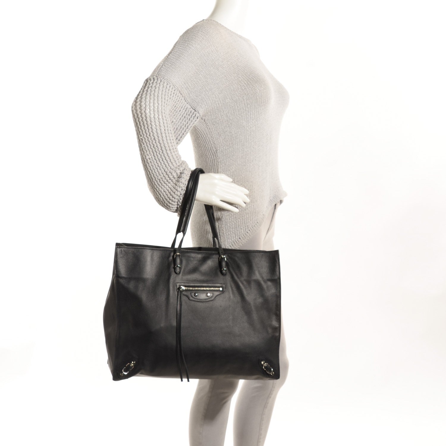 Balenciaga Supple Calfskin Papier A4 Tote Black 2 of 10