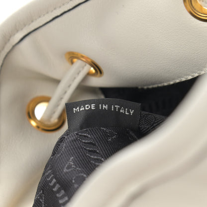 Prada Soft Calfskin Saffiano Mini Bucket Crossbody Bag White 7 of 11