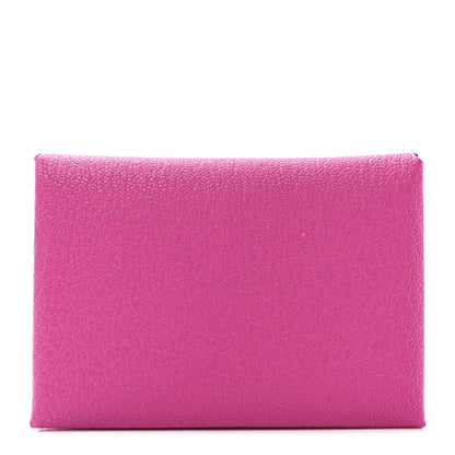 Hermes Chevre Mysore Calvi Duo Card Case Magnolia 1 of 8