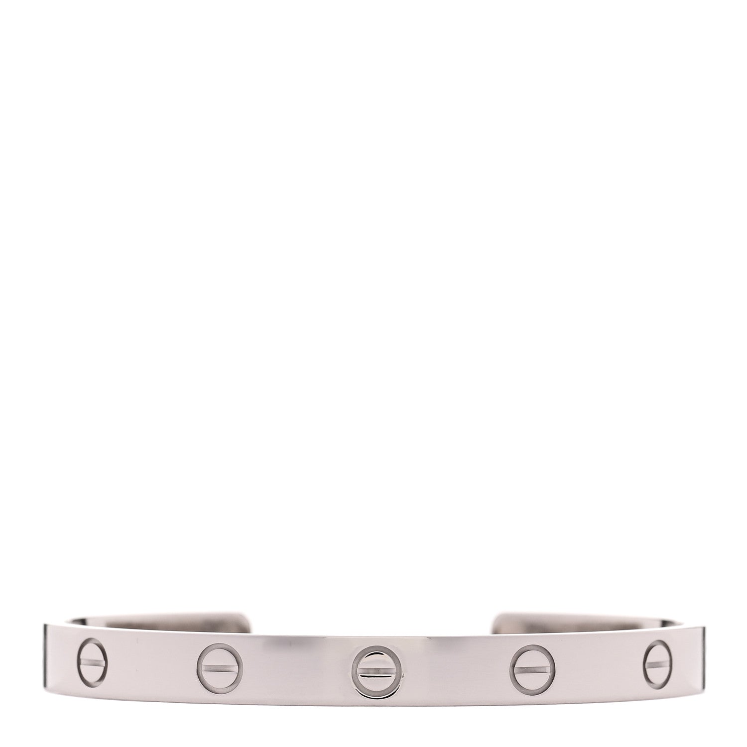 Cartier 18K White Gold LOVE Cuff Bracelet 17 1 of 4