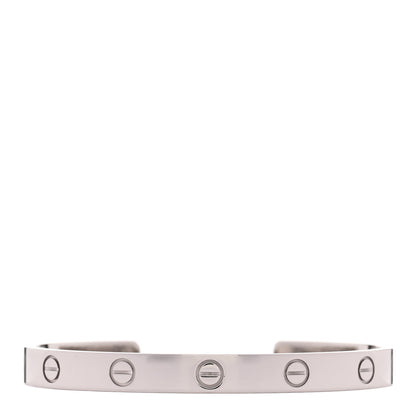 Cartier 18K White Gold LOVE Cuff Bracelet 17 1 of 4