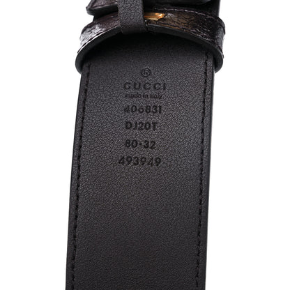 Gucci Textured Dollar Calfskin Double G 40mm Belt 90 36 Dark Cocoa 3 of 5