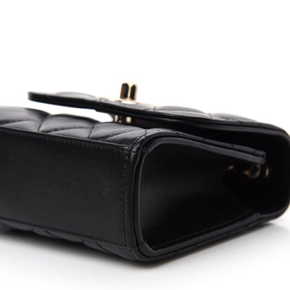 Chanel Lambskin Quilted Mini Trendy CC Chain Wallet Black 7 of 11