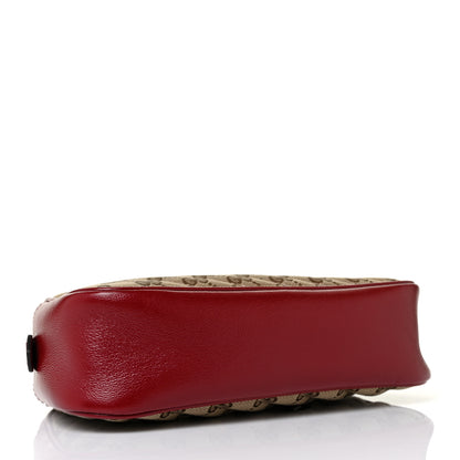 Gucci Monogram Azalea Calfskin Matelasse Diagonal Small GG Marmont Chain Shoulder Bag Beige Ebony New Cherry Red 3 of 9