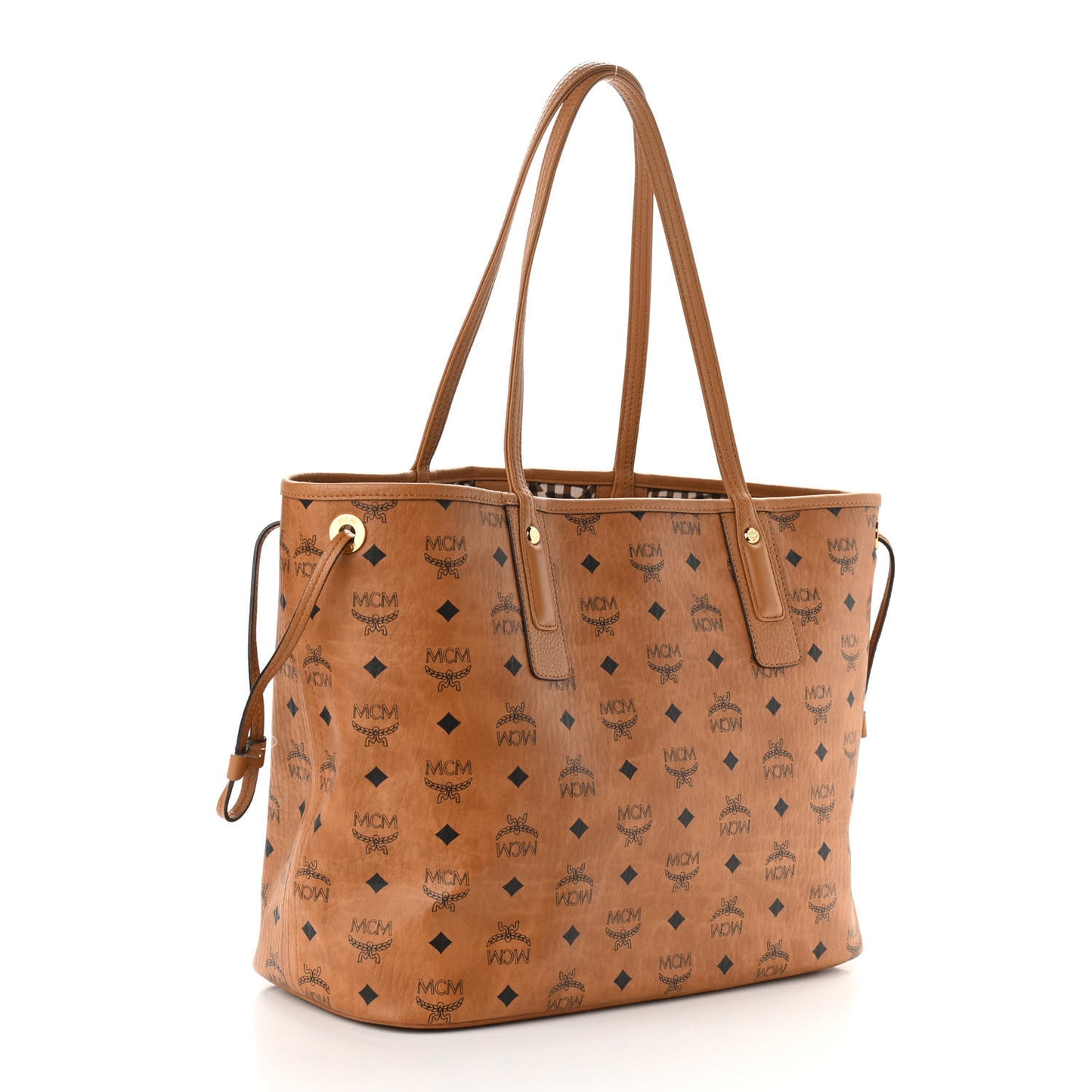 Visetos Medium Liz Reversible Shopper Tote Cognac