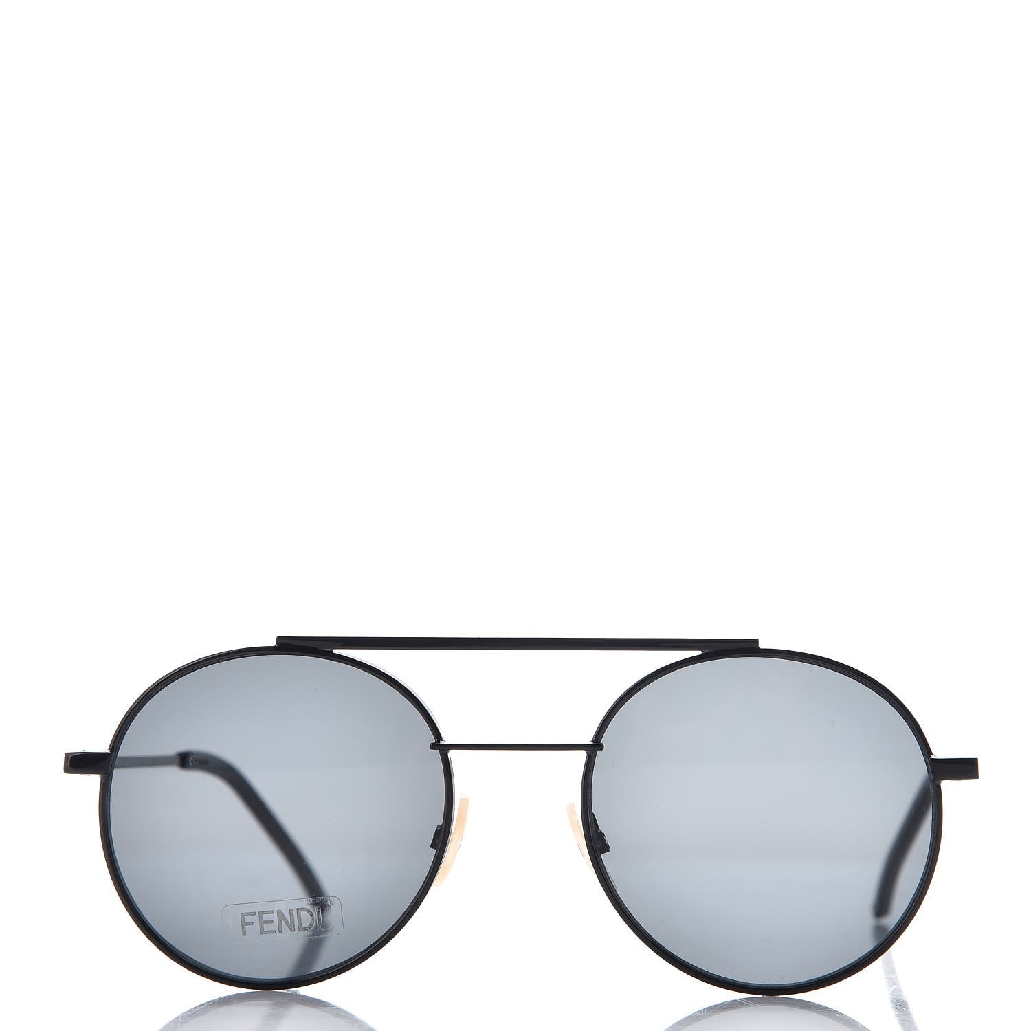 Fendi Metal Round Aviator Sunglasses FF0221/S Black 2 of 8