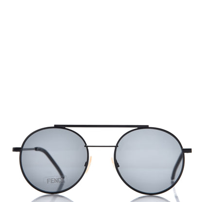 Fendi Metal Round Aviator Sunglasses FF0221/S Black 2 of 8