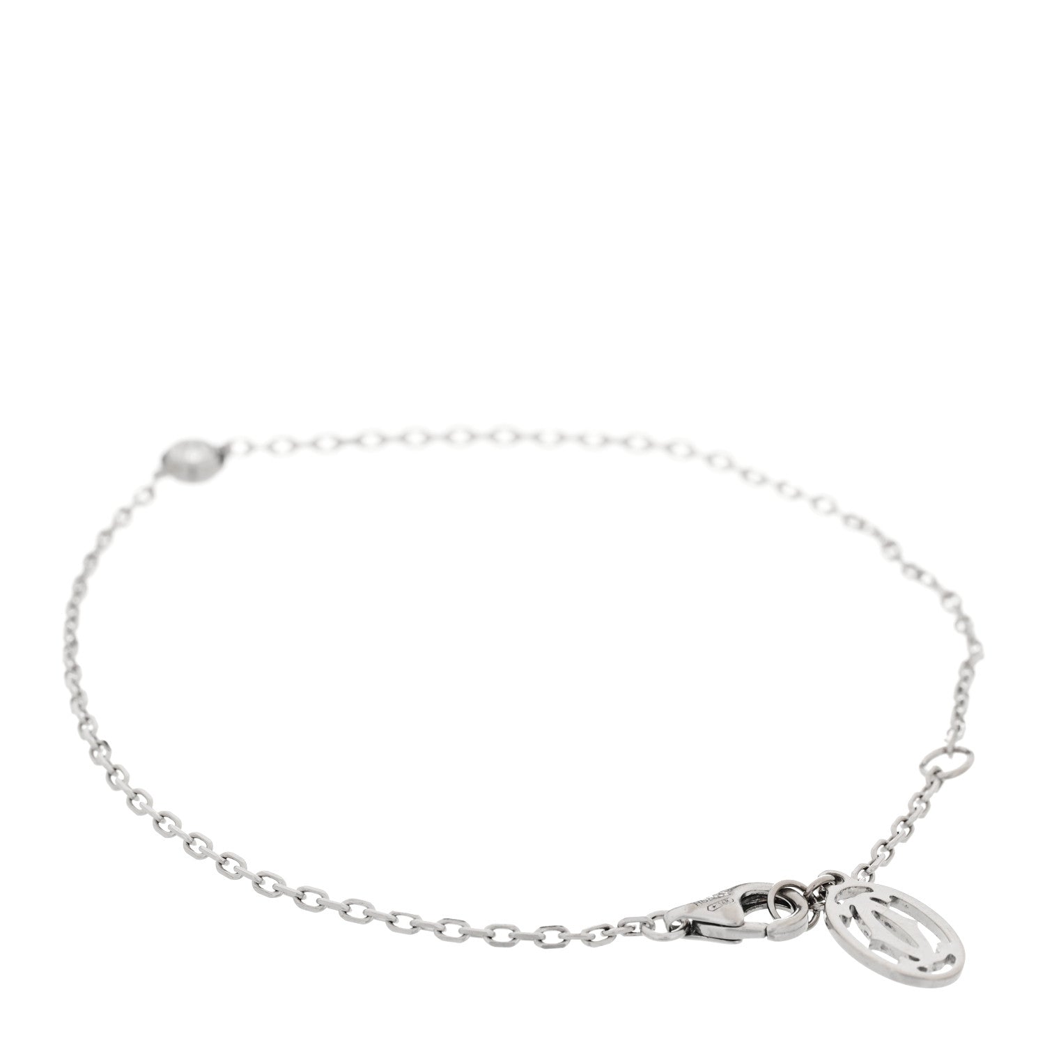 Cartier 18K White Gold Diamond SM D'Amour Bracelet 2 of 4