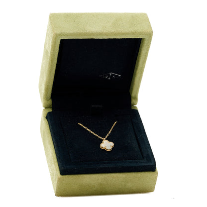 Van Cleef & Arpels 18K Yellow Gold Mother of Pearl Sweet Alhambra Pendant Necklace 6 of 6