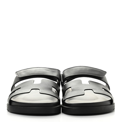 Hermes Calfskin Womens Chypre Sandals 36 Black 2 of 9