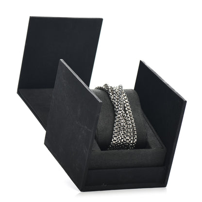 David Yurman Sterling Silver Eight-Row Box Chain Bracelet 5 of 5