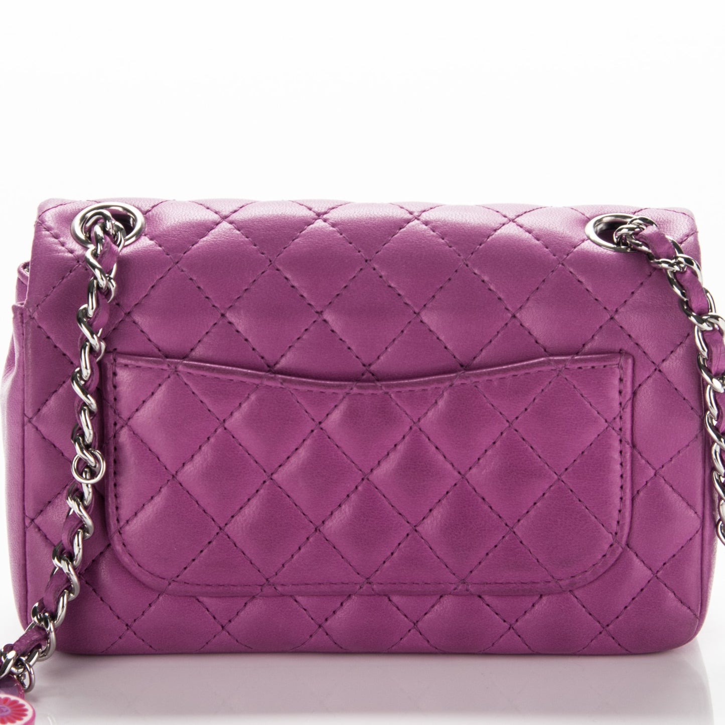 Lambskin Extra Mini Rectangular Ladybug Flap Purple
