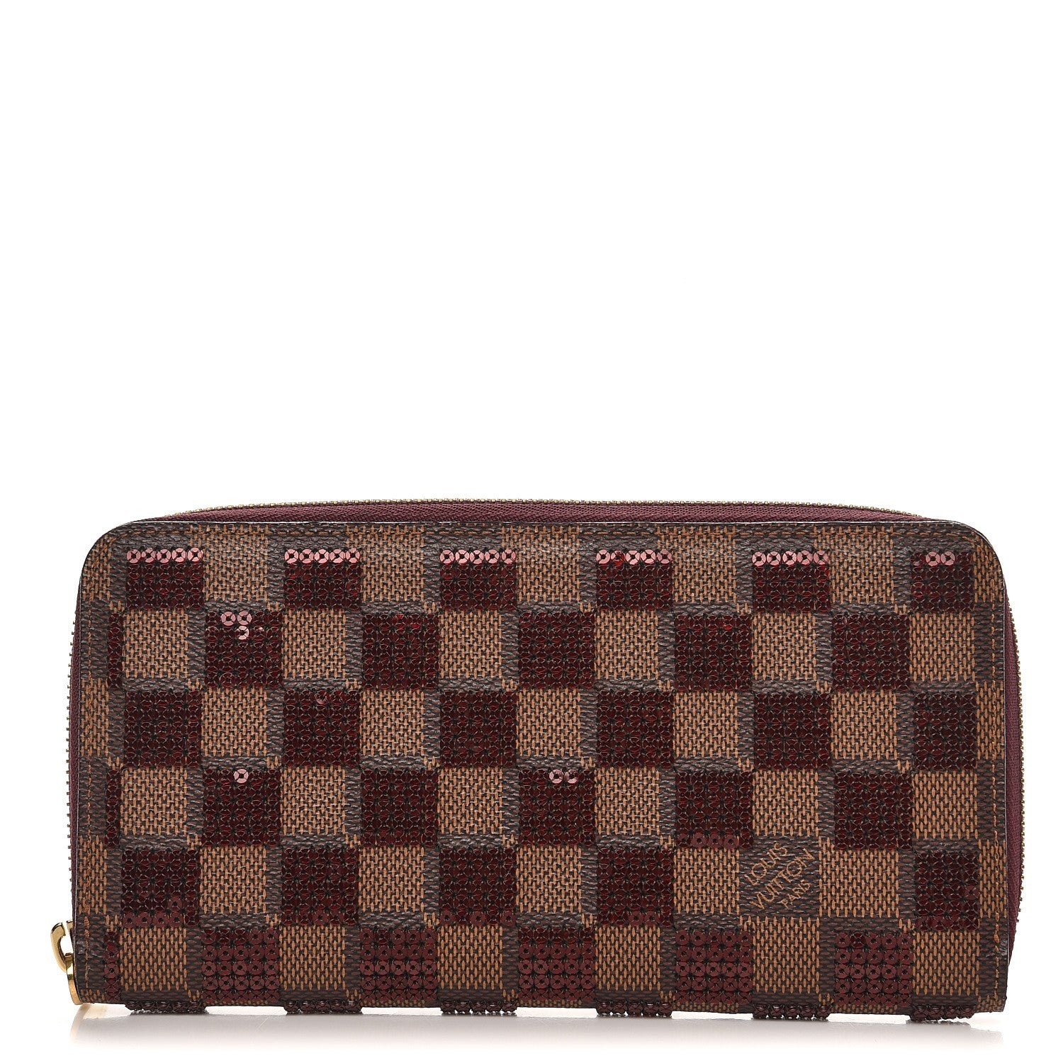 Louis Vuitton Damier Paillettes Zippy Wallet Red 1 of 7