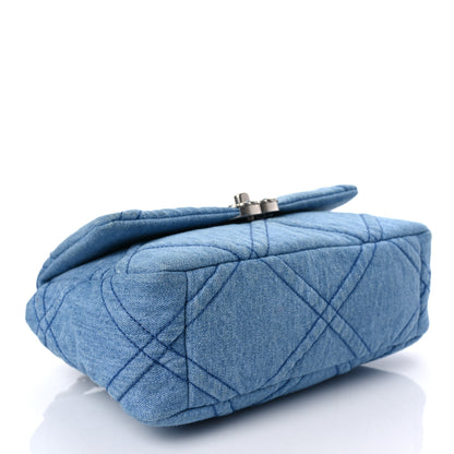 Chanel Denim Quilted Medium Chanel 19 Flap Blue 4 of 9