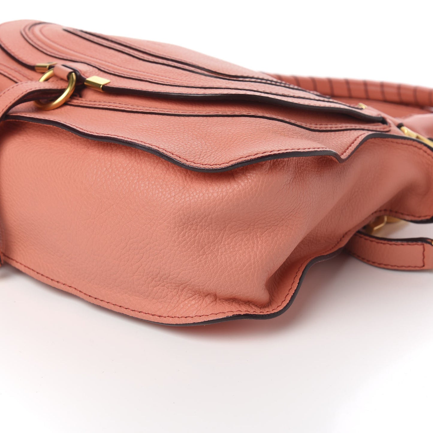 Calfskin Medium Marcie Satchel Coral Pop