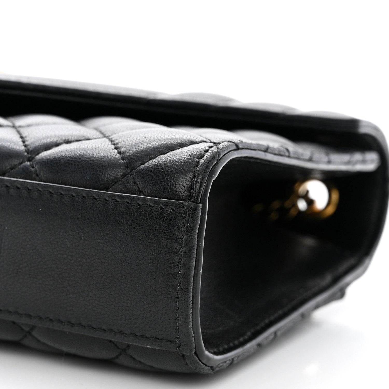 Saint Laurent Grain De Poudre Textured Mixed Matelasse Triquilt Small Monogram Satchel Black 10 of 11