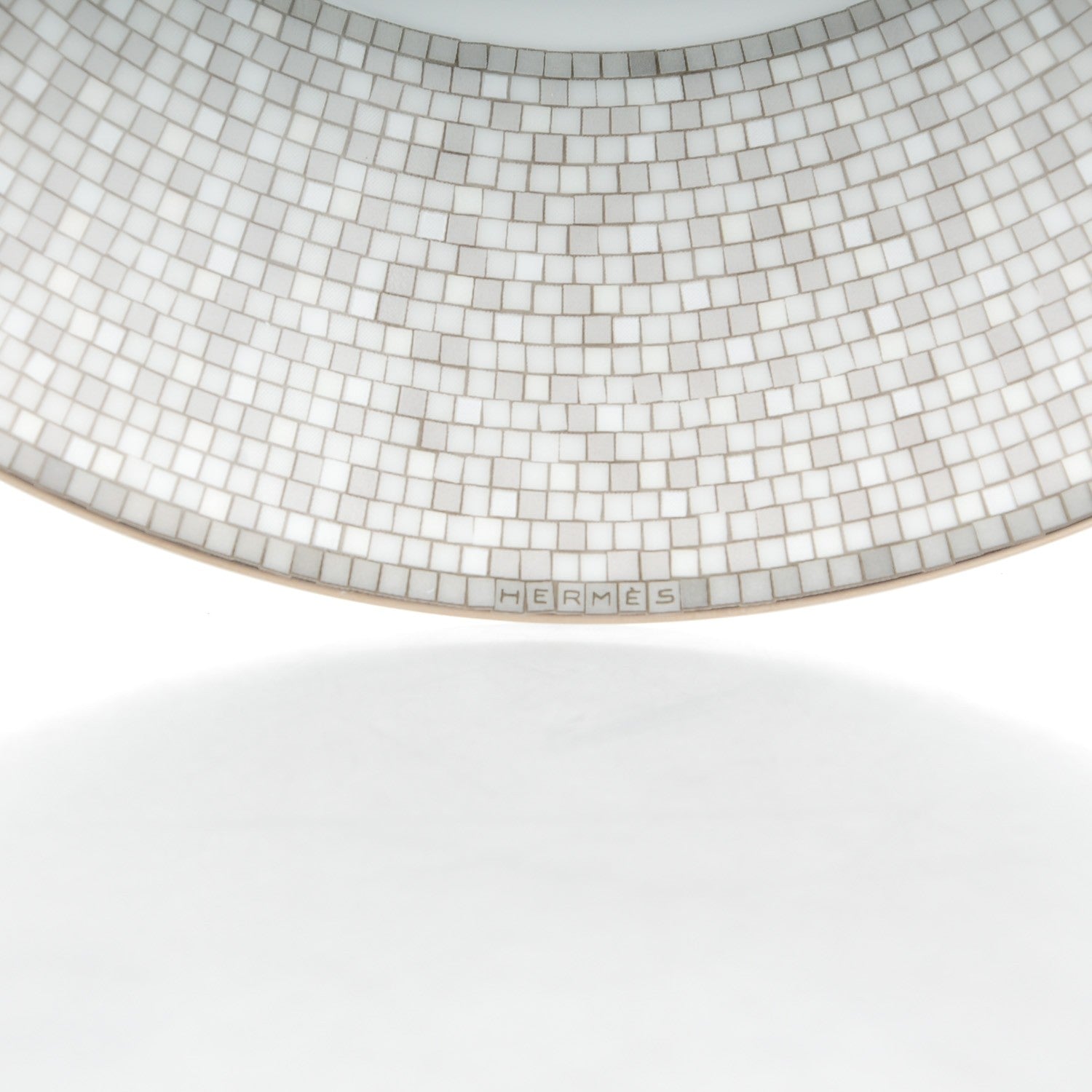 Hermes Porcelain Mosaique Au 24 Platine Calotte Plate 6.7 3 of 5
