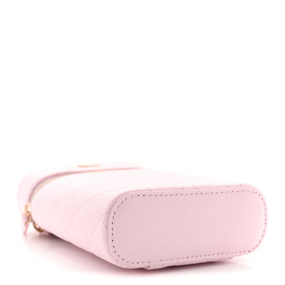 Chanel Caviar Quilted Phone Holder With Chain Light Pink 4 of 11