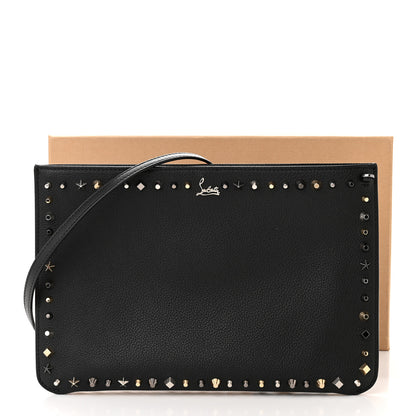 Christian Louboutin Calfskin Empire Trashmix Spike Loubiclutch Clutch Black 10 of 10