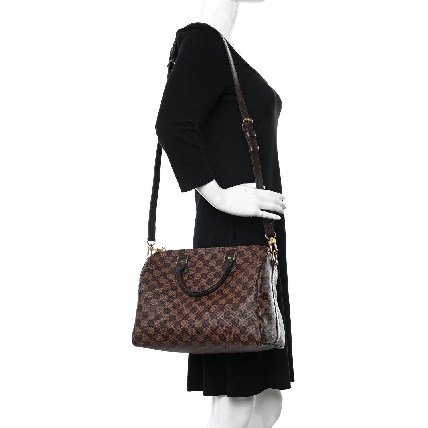 Louis Vuitton LOUIS VUITTON Damier Ebene Speedy Bandouliere 30 3 of 10