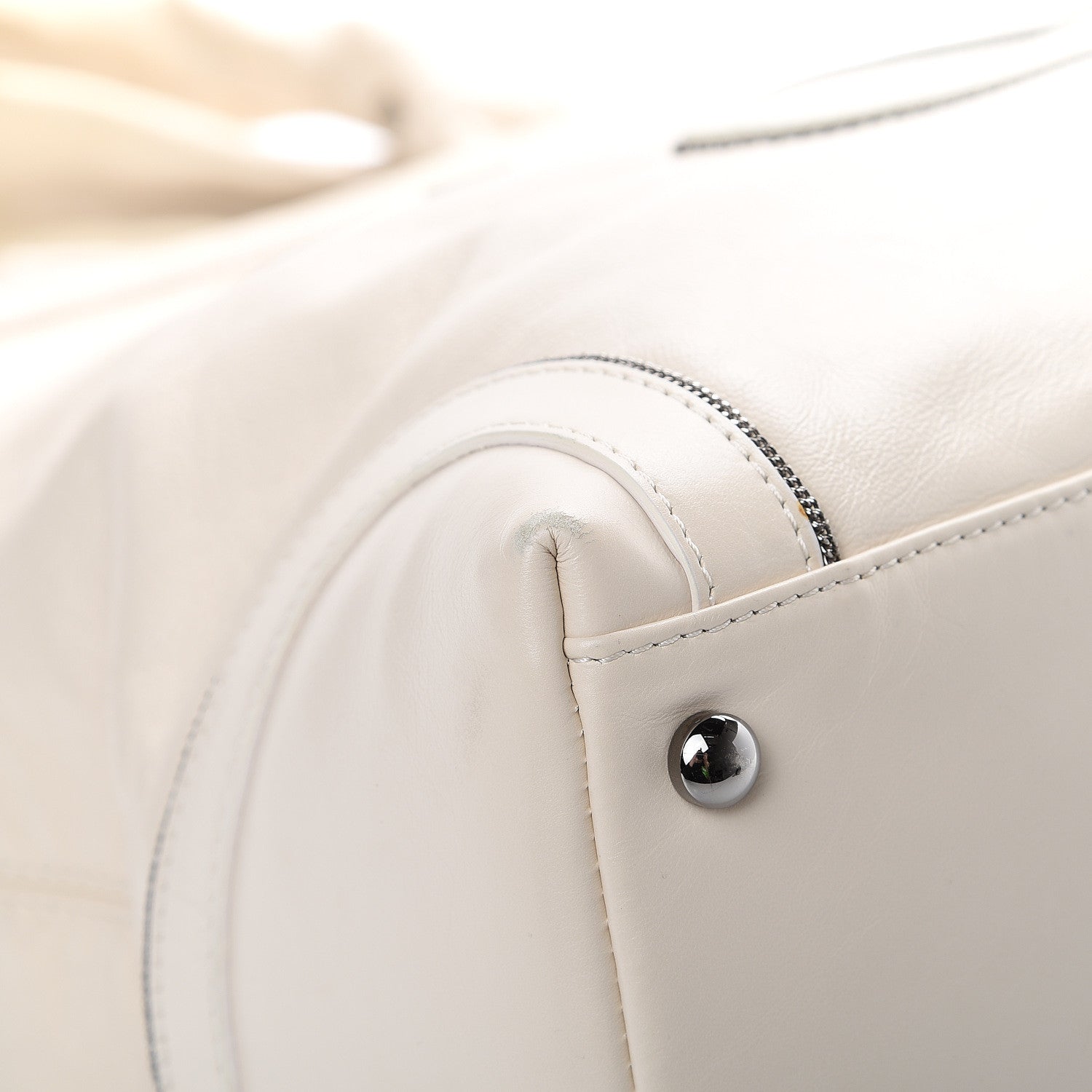 Chanel Calfskin Soho CC Shopper Tote White 12 of 17