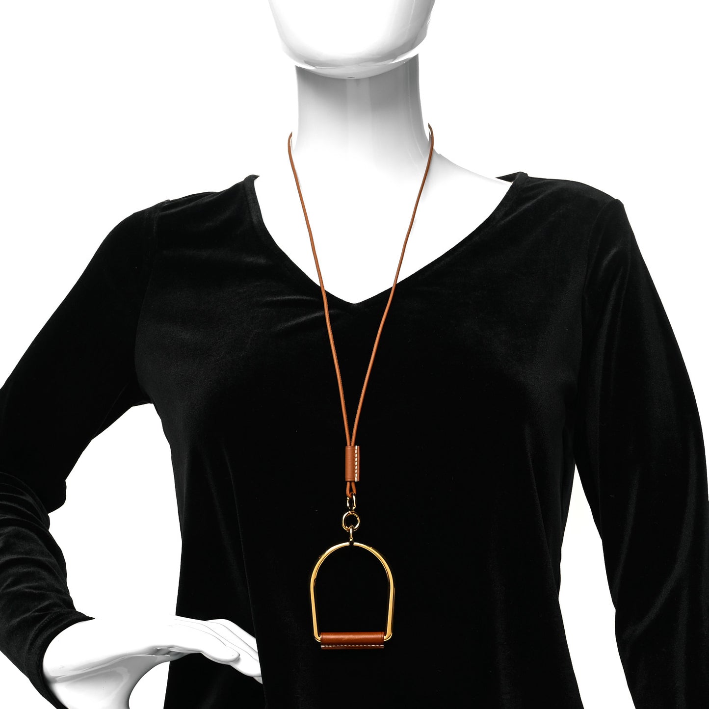 Barenia Heritage Equestre Pendant Necklace Gold