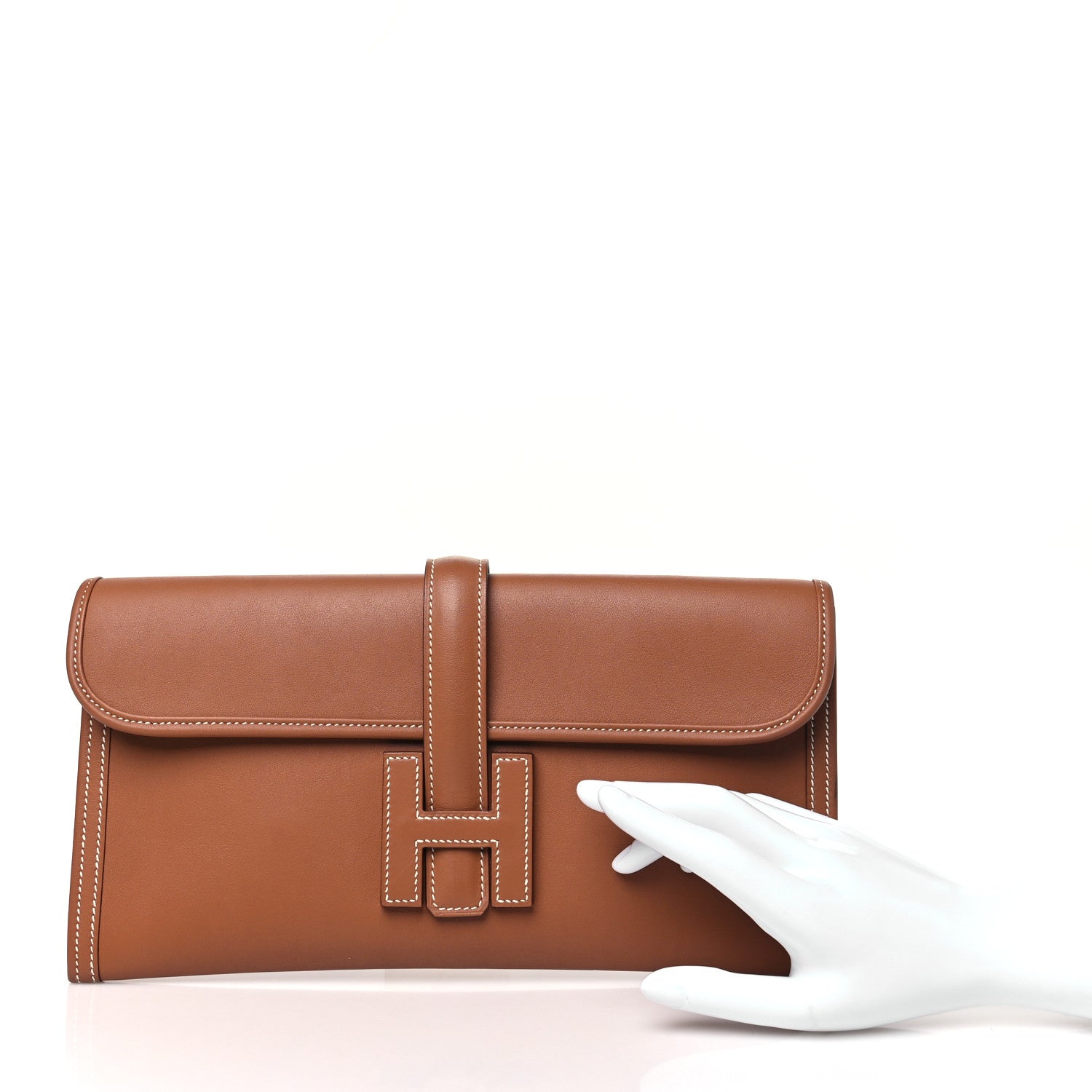 Hermes Swift Jige Elan 29 Clutch Gold 2 of 8