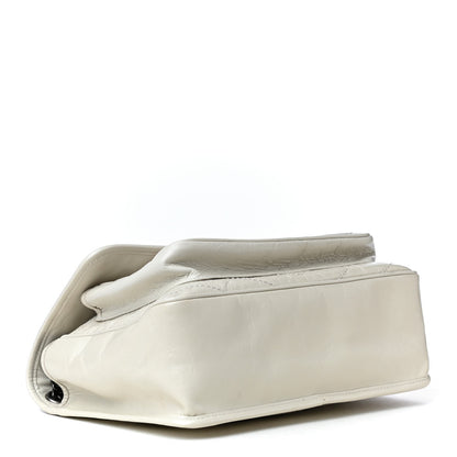 Saint Laurent Crinkled Calfskin Matelasse Monogram Medium Niki Chain Satchel Ivory 3 of 4