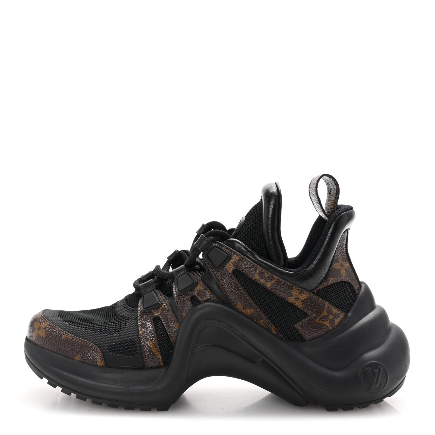 Calfskin Patent Monogram LV Archlight Sneakers 38 Black