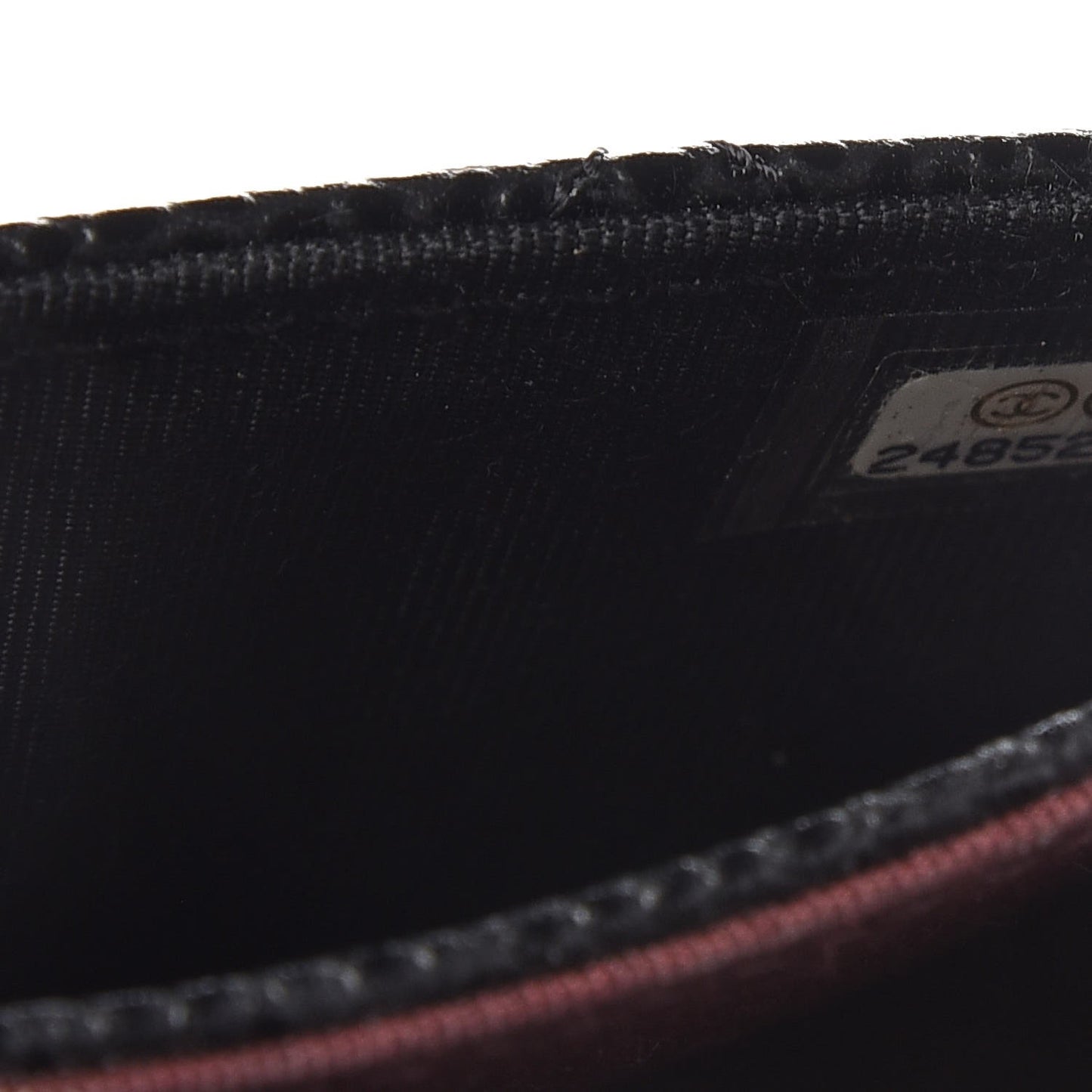 Caviar Quilted Flap Card Holder Black