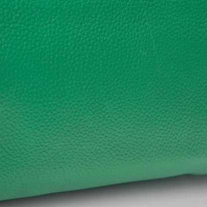 Alexander McQueen Pebbled Calfskin Large Skull Padlock Zip Around Tote Green 12 of 13