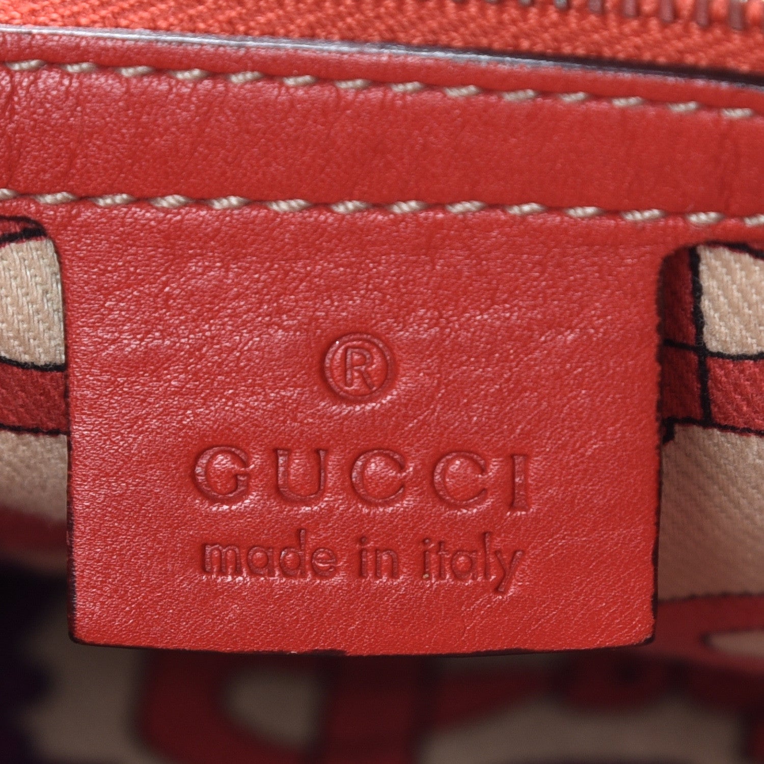 Gucci Guccissima Large Indy Top Handle Hobo Red 8 of 12