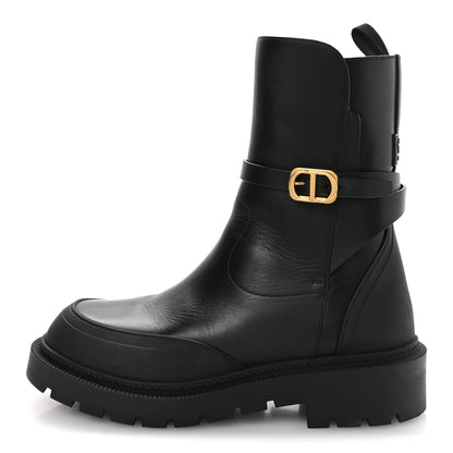 Christian Dior Calfskin Empreinte Ankle Boot 38 Black 1 of 9