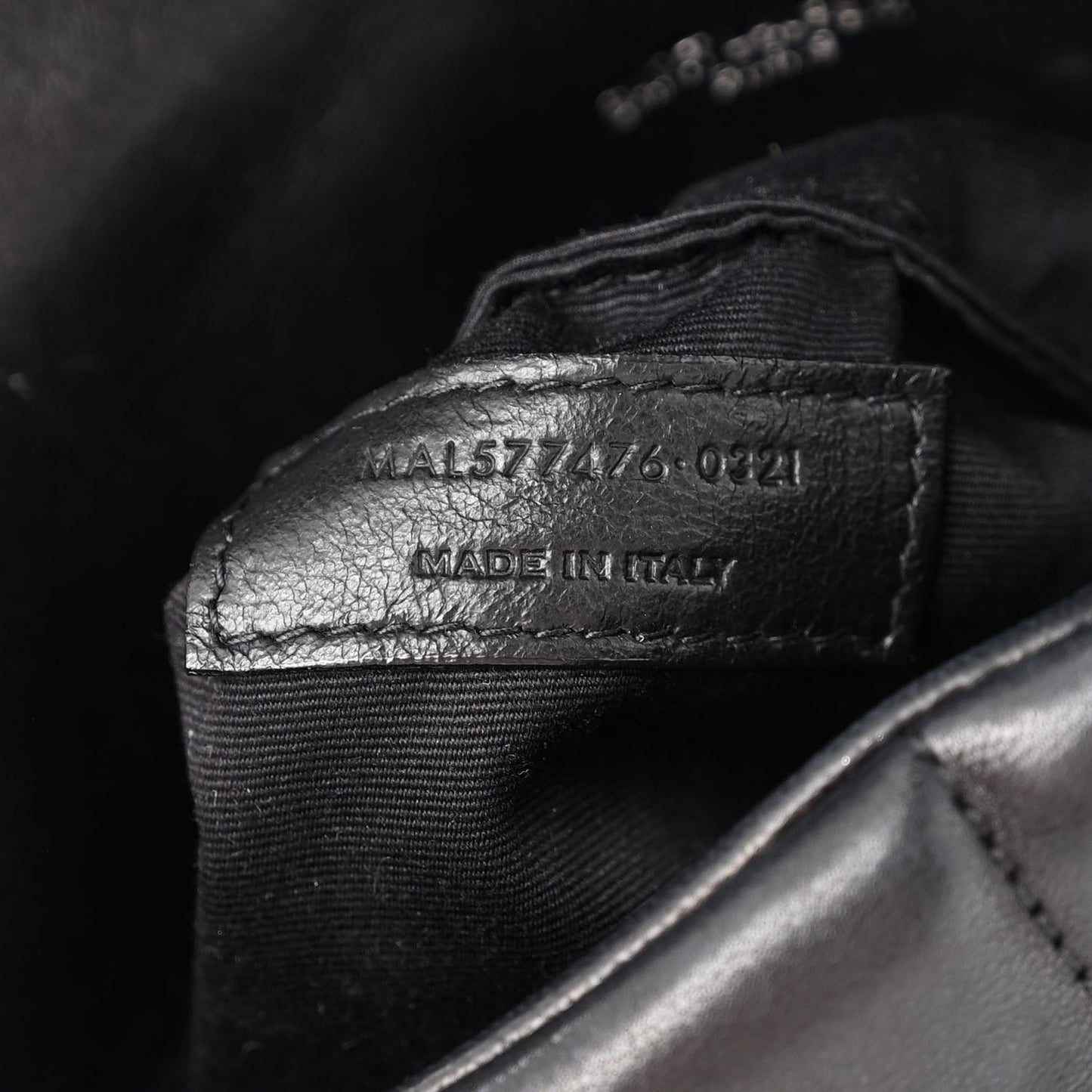 Lambskin Quilted Small Loulou Puffer Monogram Chain Satchel Black