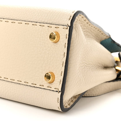 Fendi Cuoio Romano Selleria Medium Peekaboo Iconic Essentially Satchel Latte Laguna Tortora 9 of 9
